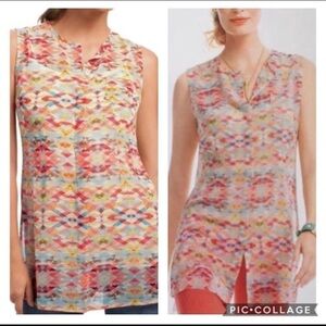 CAbi Avery Tunic Sleeveless Button Front size Small